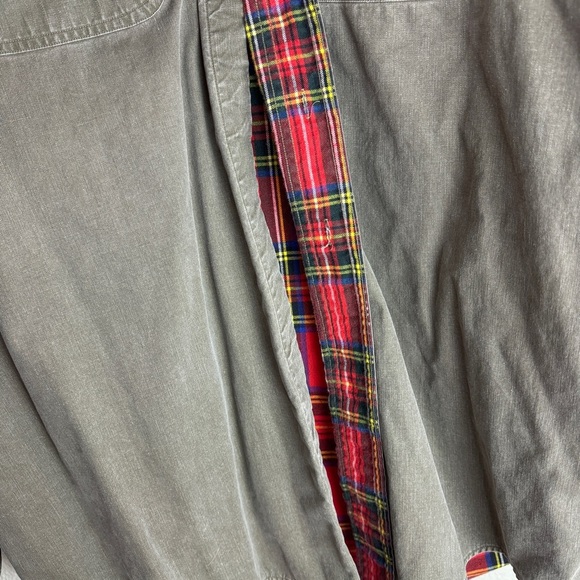 LL Bean Vintage Over Shirt Plaid Lined Size XLT - Picture 8 of 12